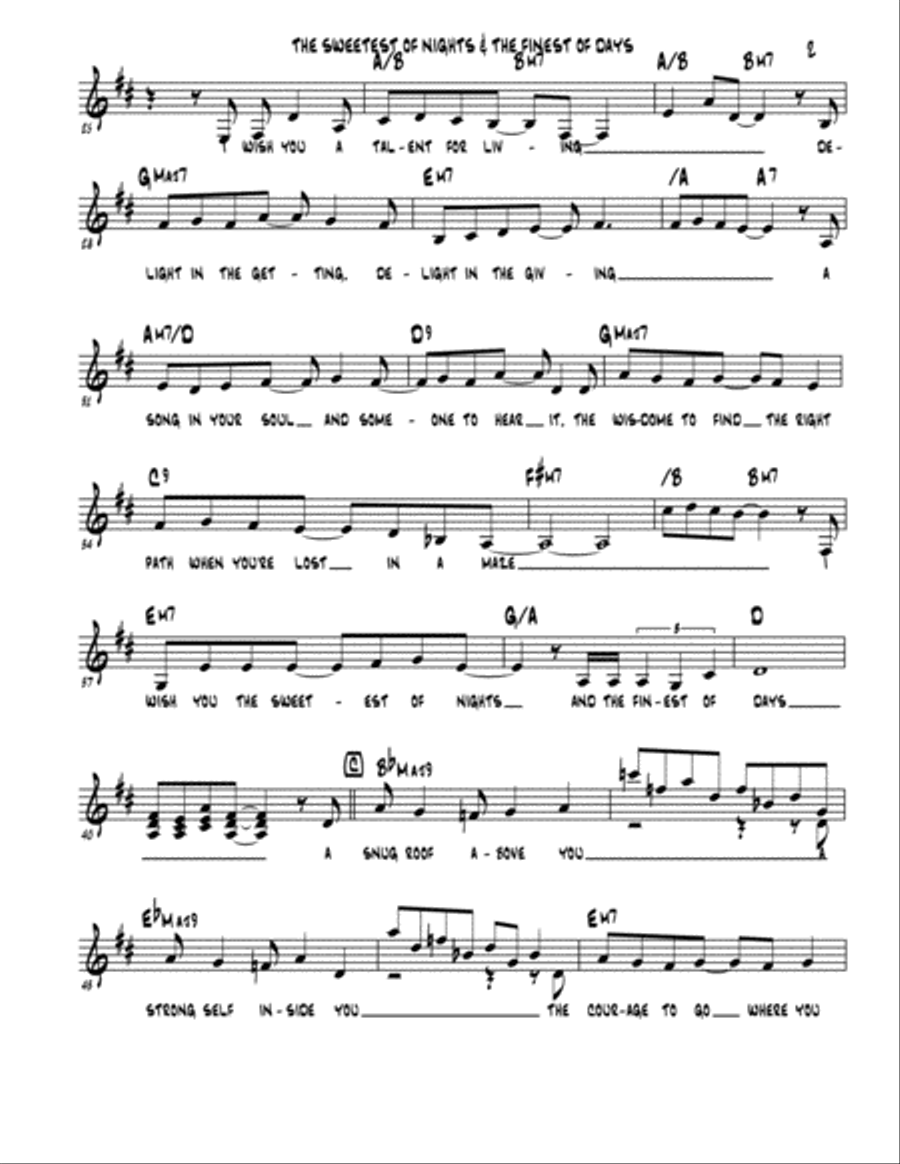 THE SWEETEST OF NIGHTS AND THE FINEST OF DAYS THE SWEETEST OF NIGHTS AND THE FINEST OF DAYS Voice scores gallery preview page 2
