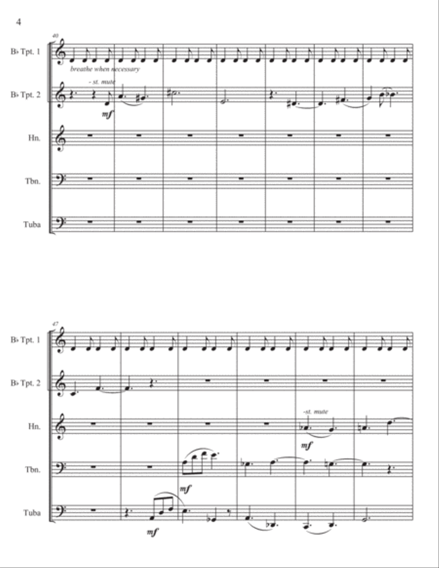 Resistance Underneath Biomechanical Sentinels Brass Ensemble scores gallery preview page 4