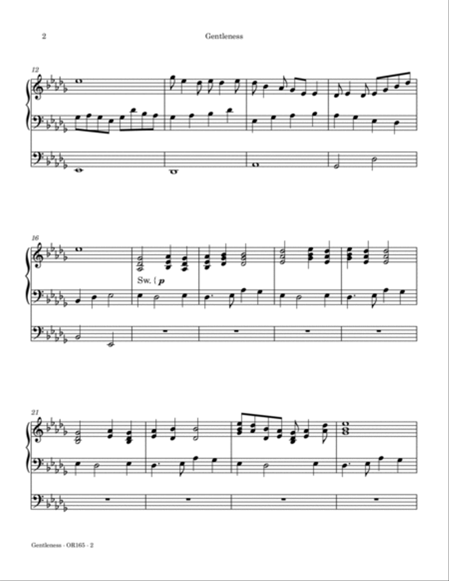 Gentleness Organ Solo scores gallery preview page 3