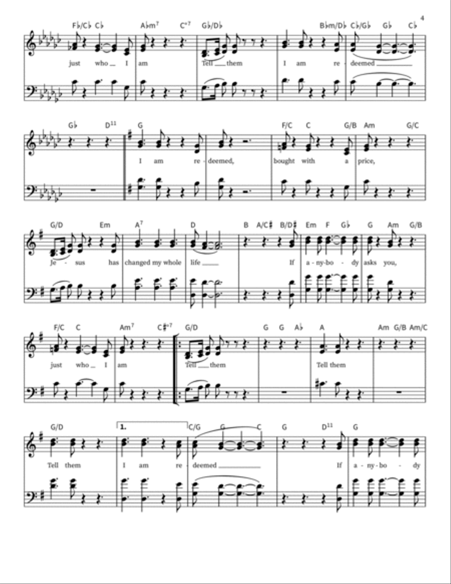 I Am Redeemed I Am Redeemed 4-Part scores gallery preview page 4