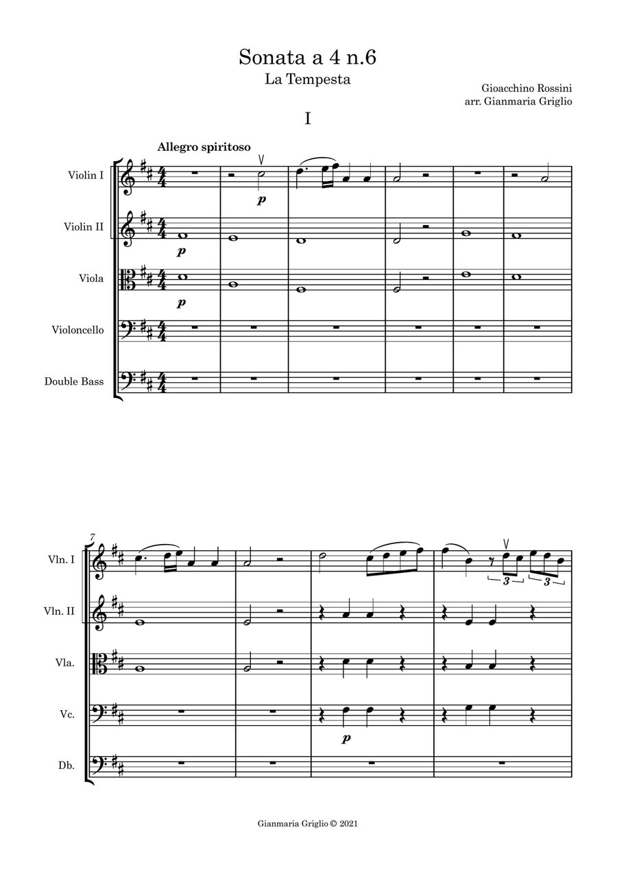 Rossini - Sonata a 4 n.6 