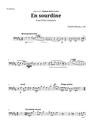 En sourdine by Debussy for Trombone