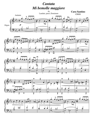 Cantata in E flat major for organ