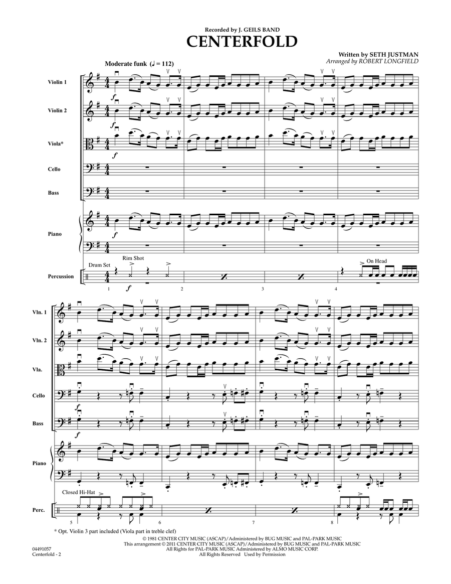 Centerfold - Full Score Orchestra scores gallery preview page 2