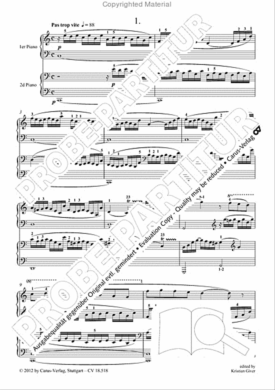 6 Pieces in the form of canons Piano scores gallery preview page 3