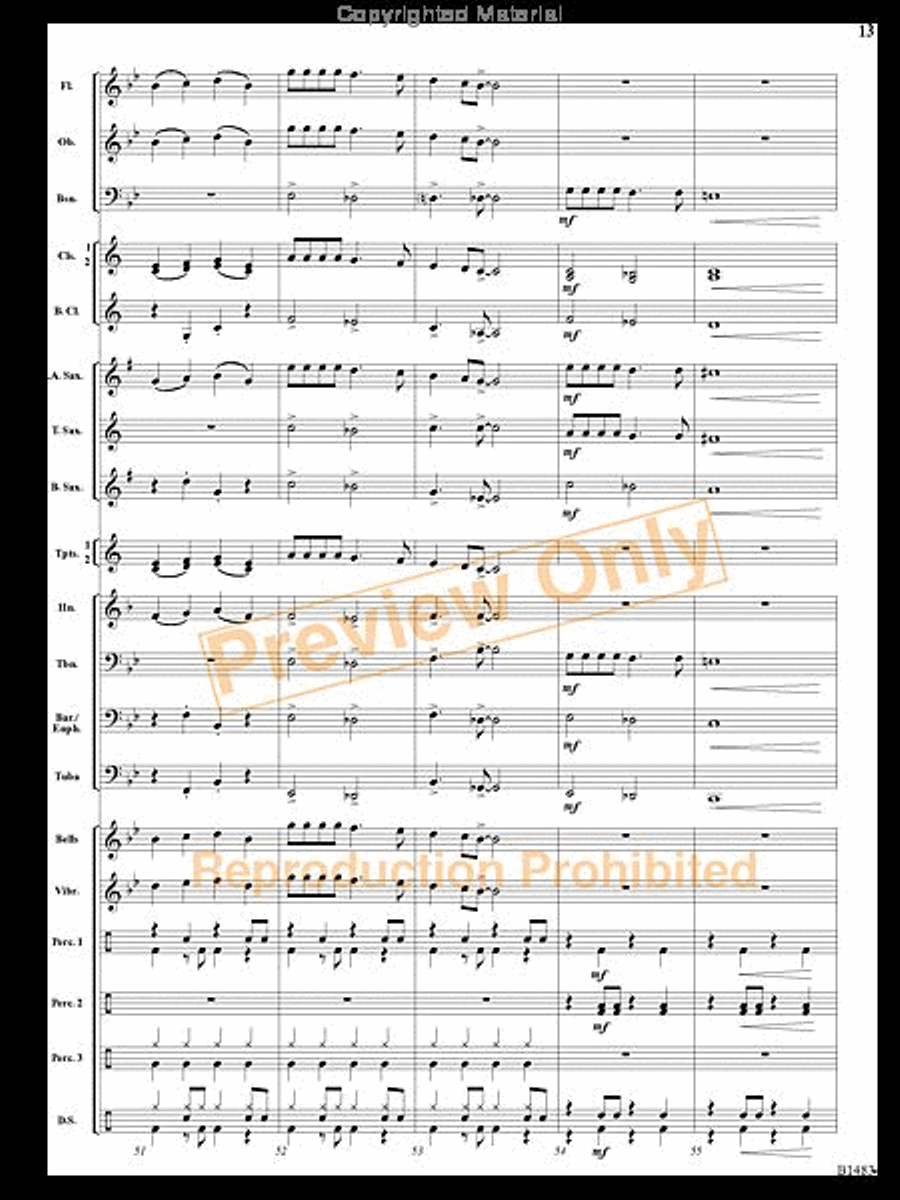Deck the Halls with Rock 'n' Roll Concert Band scores gallery preview page 12