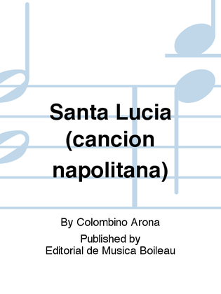 Book cover for Santa Lucia (cancion napolitana)