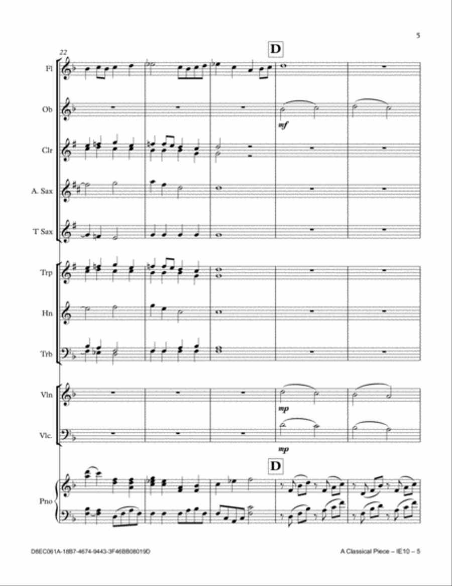 A Classical Piece Full Orchestra scores gallery preview page 5