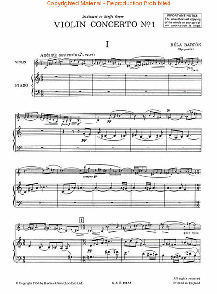 Violin Concerto No. 1, Opus Posthumous