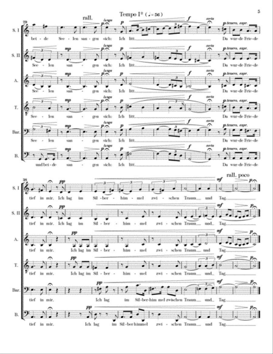 Drei Momente (Three Moments) SSATBarB Choir scores gallery preview page 5