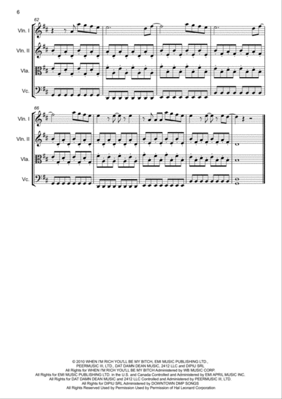 Firework String Quartet scores gallery preview page 6