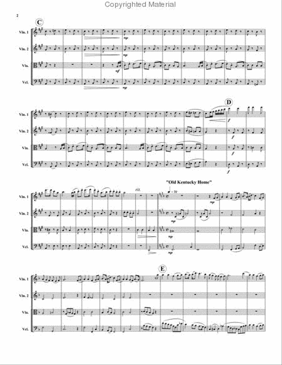 Folksong Medley Folksong Medley String Quartet scores gallery preview page 3