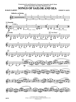 Songs of Sailor and Sea: B-flat Bass Clarinet