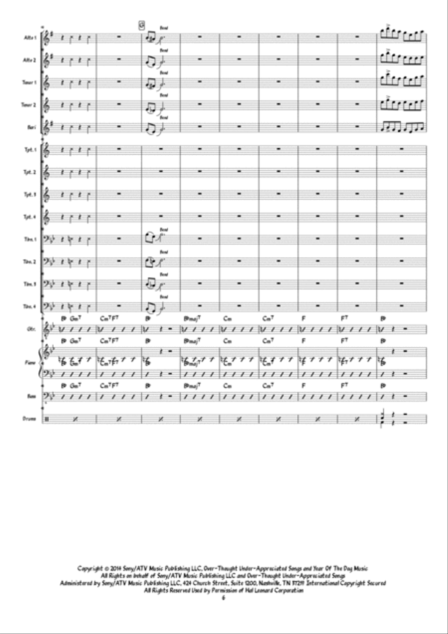 All About That Bass Small Ensemble scores gallery preview page 6