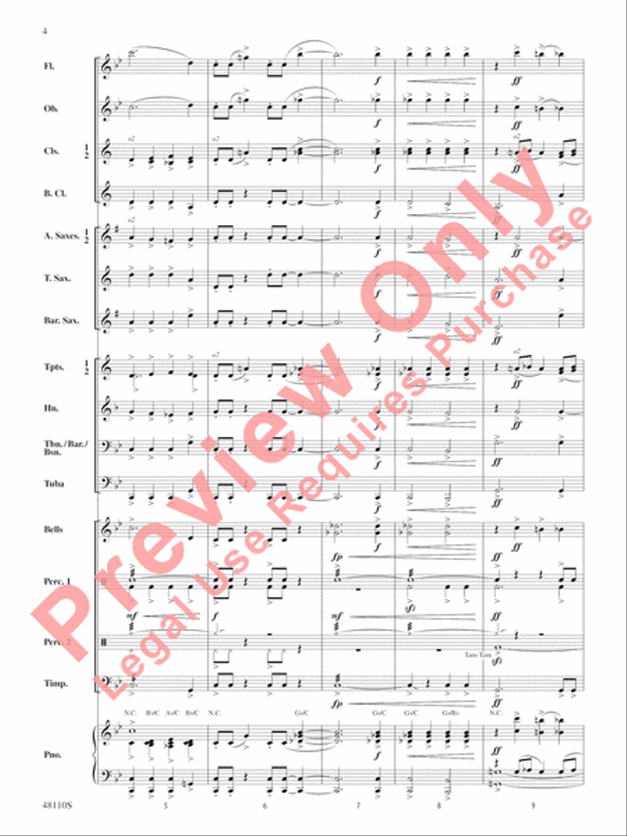 Escape from Thunder Mountain Concert Band scores gallery preview page 5