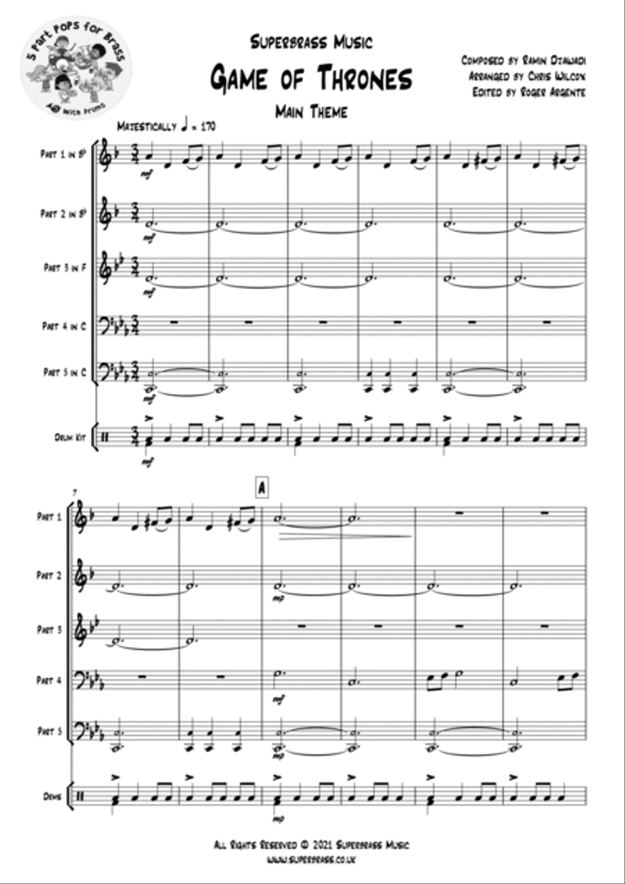 Game Of Thrones Euphonium scores gallery preview page 3