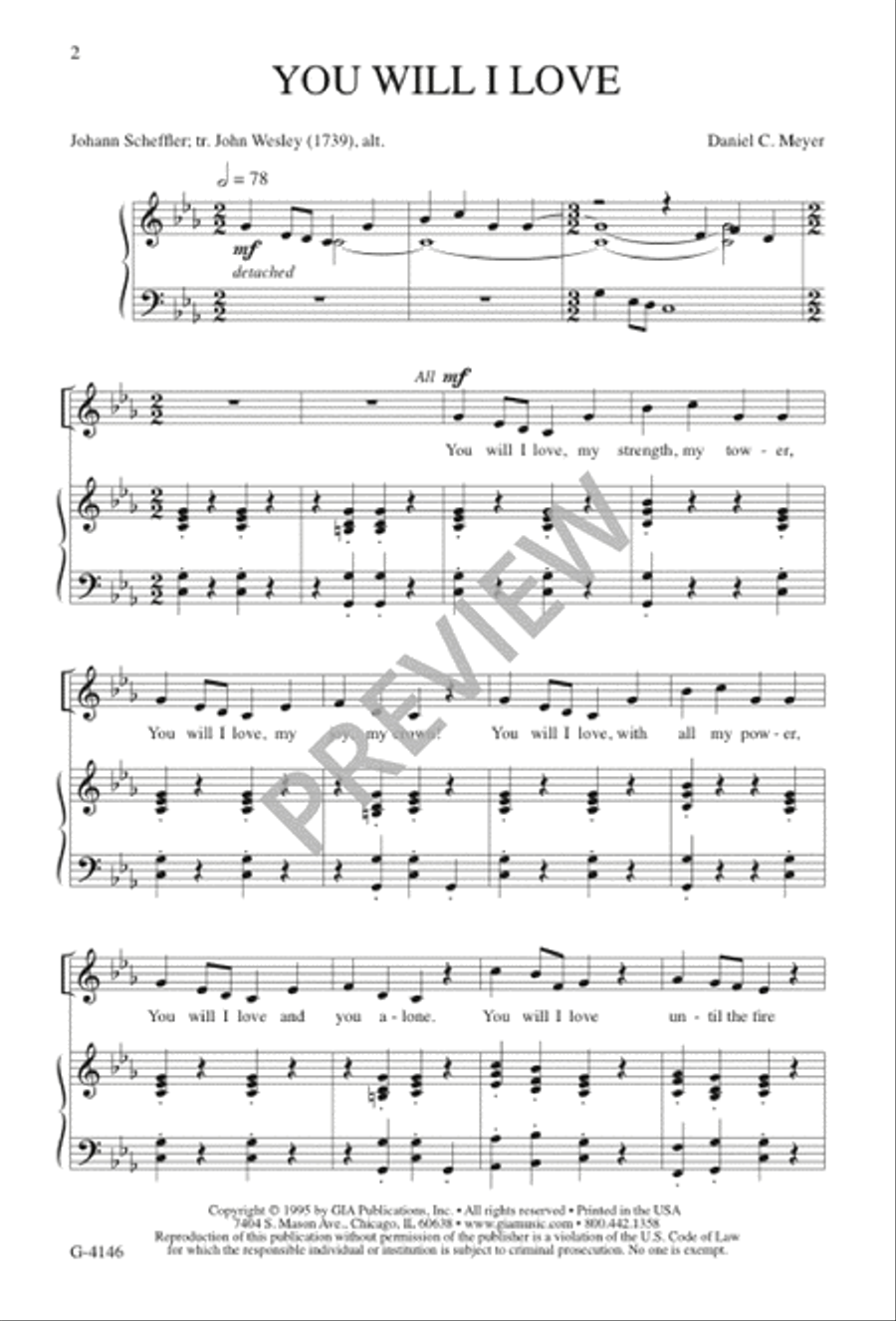 You Will I Love You Will I Love 3-Part scores gallery preview page 2