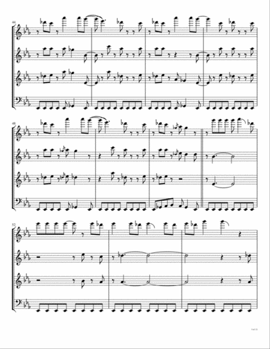 Panama Panama Woodwind Quartet scores gallery preview page 6