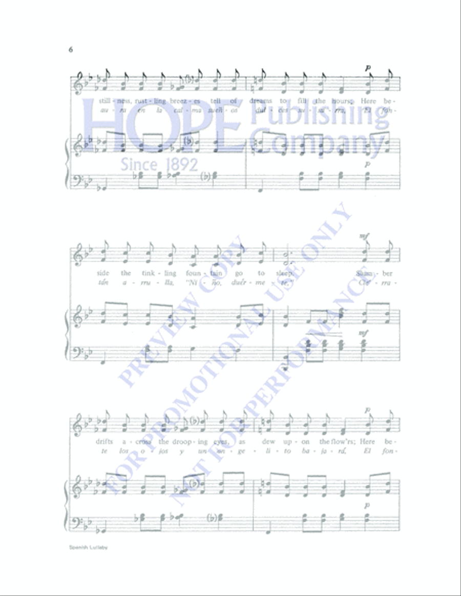 Spanish Lullaby SA scores gallery preview page 6