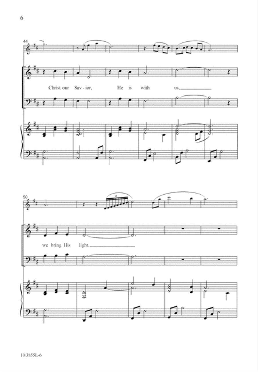 We Bring His Light Unison Choir scores gallery preview page 7