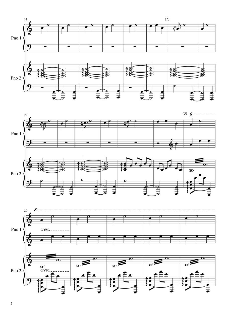 Interstellar Easy Piano scores gallery preview page 2