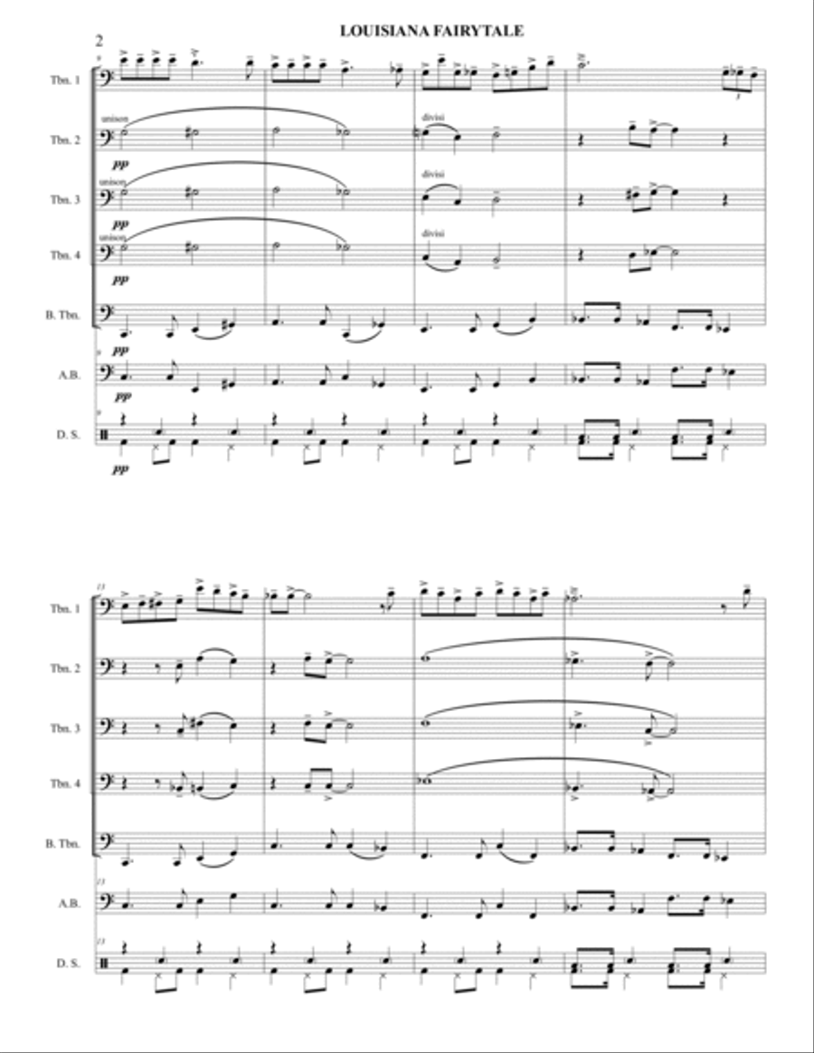 Louisiana Fairy Tale Trombone scores gallery preview page 2