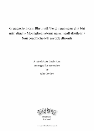 Book cover for Gruagach dhonn bhrunail / Fo ghruaimean cha bhi mi'n diuch / Mo nighean donn nam meall-shùilean /...