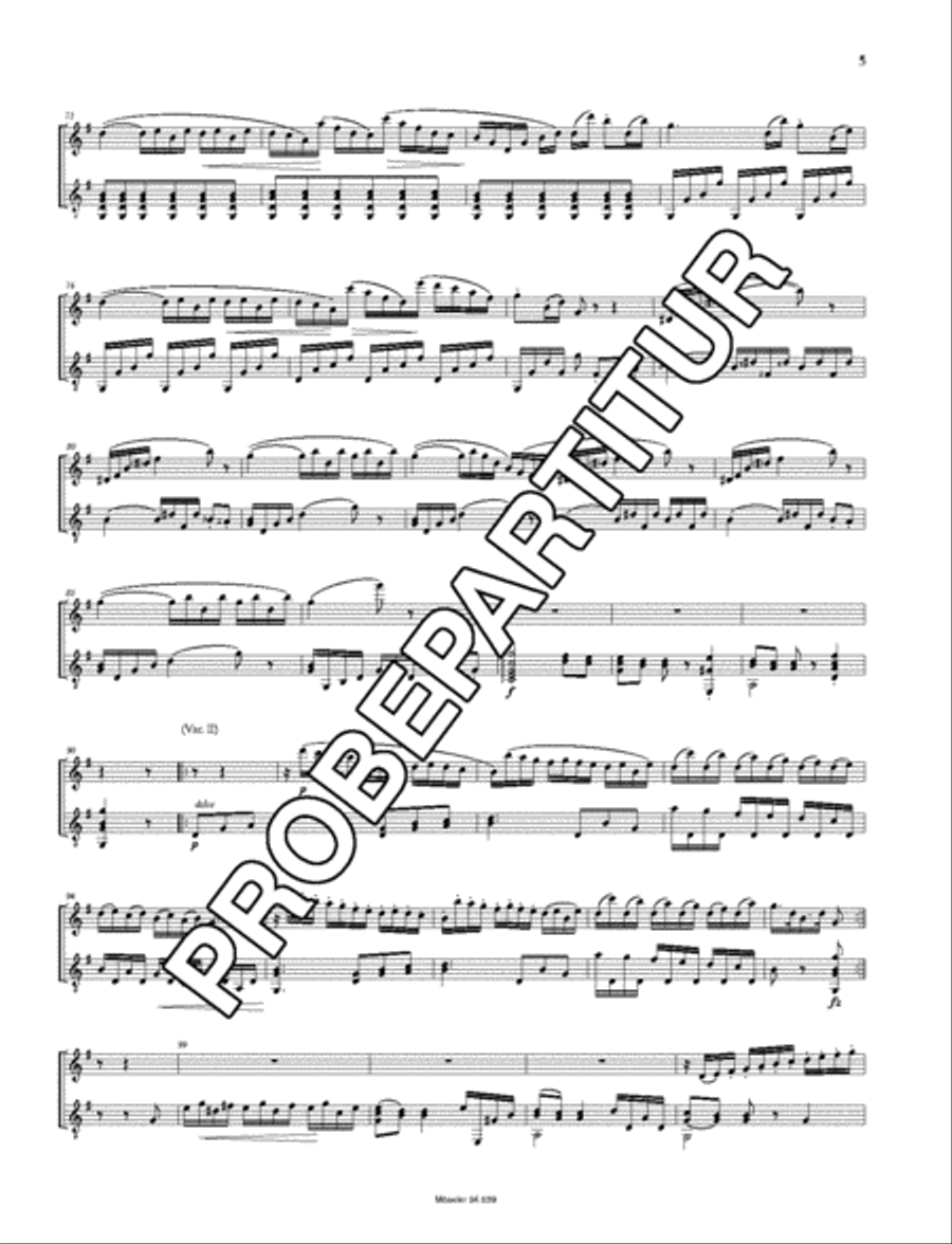 Six Divertissements op. 70 Flute scores gallery preview page 6