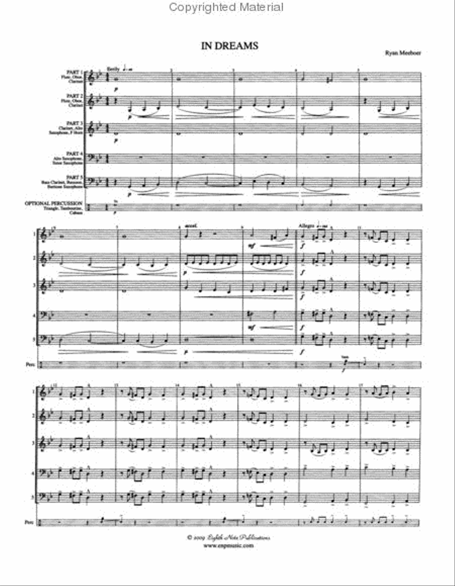 In Dreams Woodwind Ensemble scores gallery preview page 2