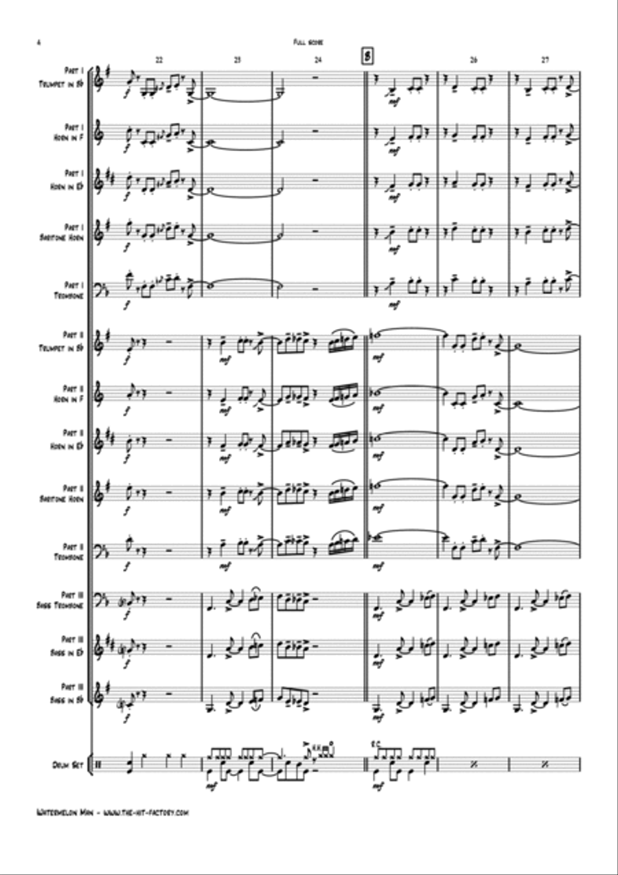 Watermelon Man Horn scores gallery preview page 4
