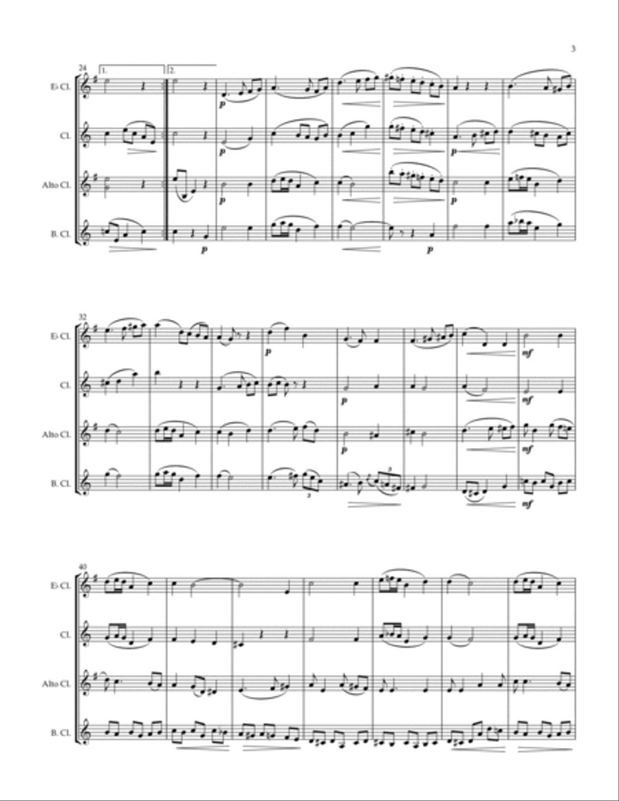 Serenade Serenade Woodwind Quartet scores gallery preview page 3