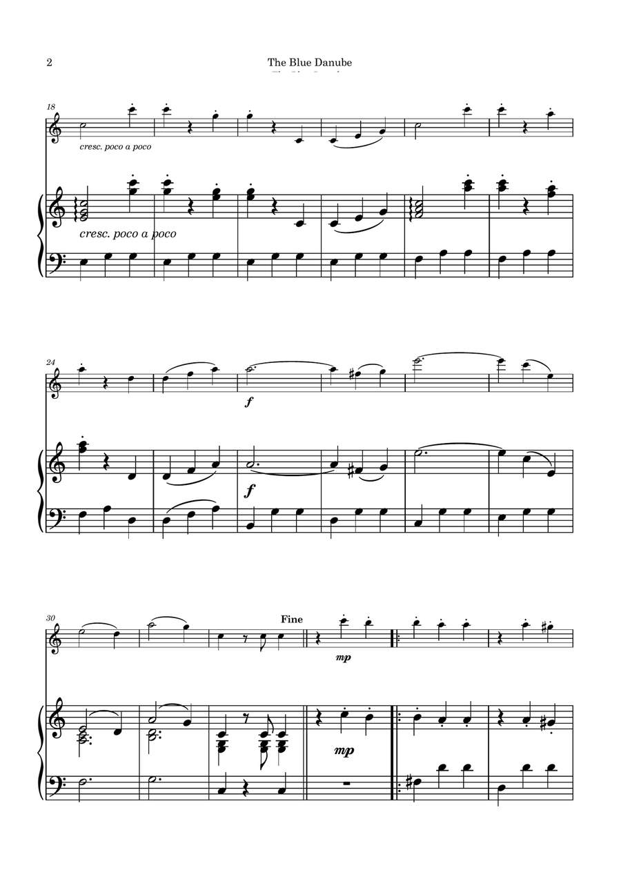 The Blue Danube - Violin and Piano Chamber Music scores gallery preview page 2
