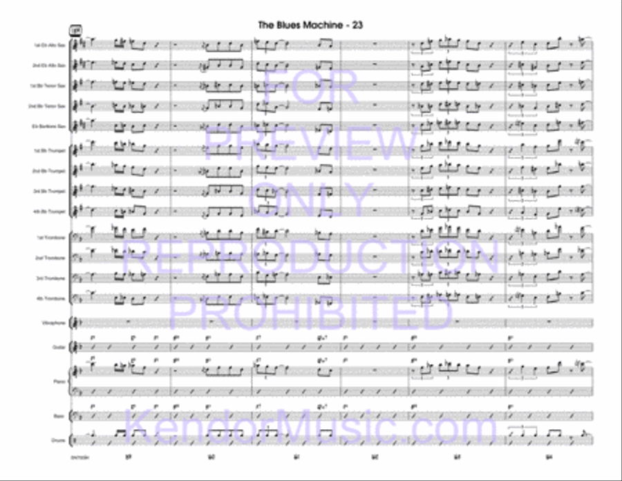 Blues Machine, The Blues Machine, The Jazz Ensemble scores gallery preview page 24