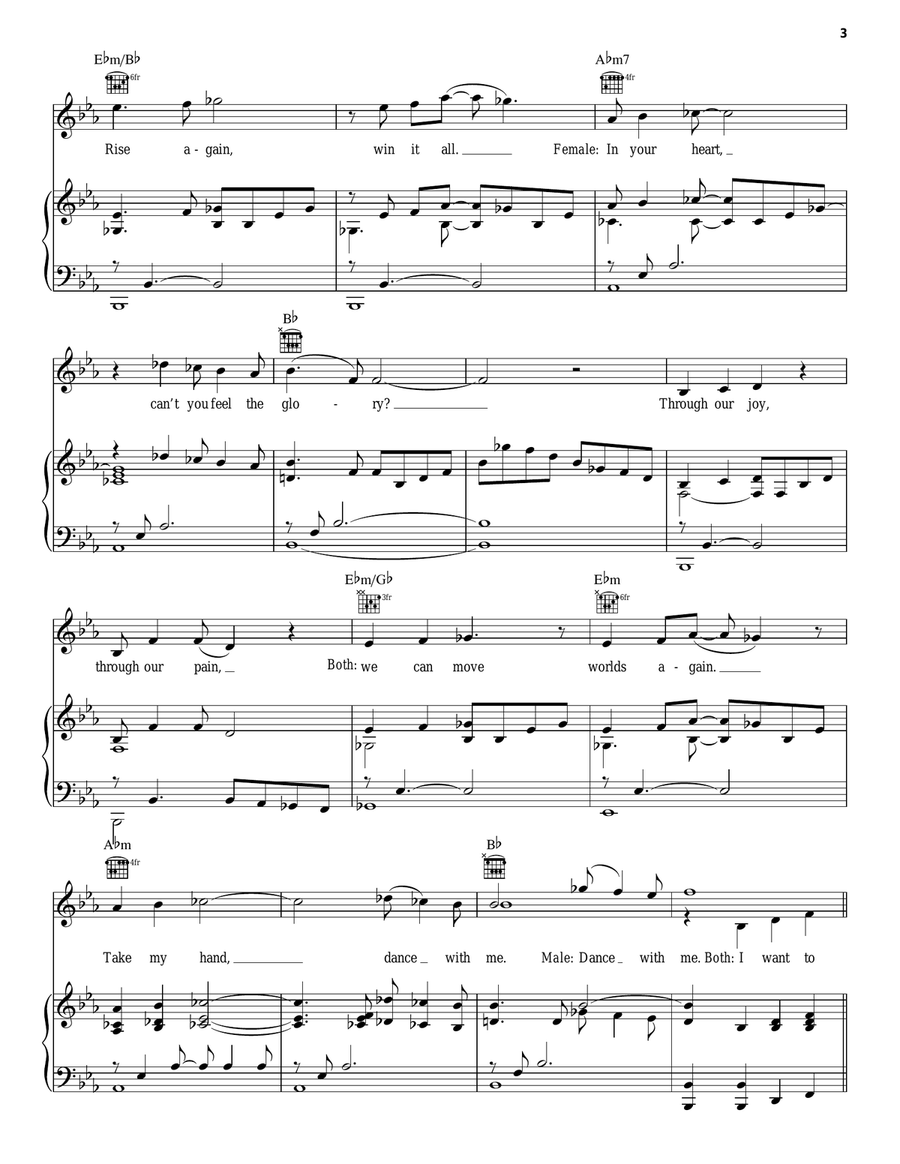 I Want To Spend My Lifetime Loving You Piano, Vocal, Guitar scores gallery preview page 3