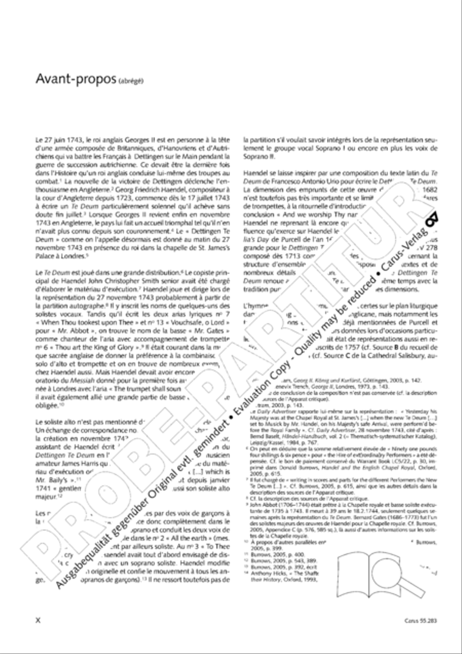 Te Deum for the Victory of Dettingen SSATB scores gallery preview page 11