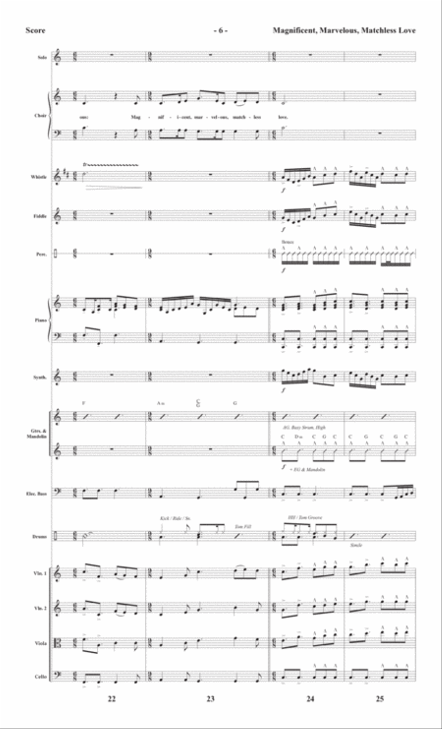 Magnificent, Marvelous, Matchless Love (arr. Joseph M. Martin) - Full Score Choir scores gallery preview page 6