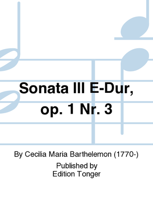 Sonata III E-Dur, op. 1 Nr. 3