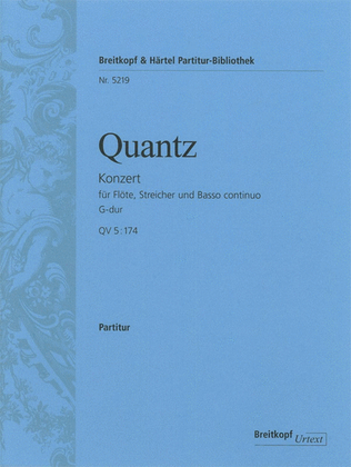 Book cover for Flute Concerto in G major QV 5:174