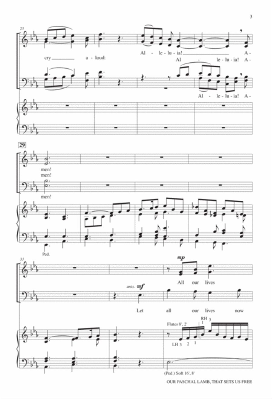 Our Paschal Lamb That Sets Us Free 4-Part scores gallery preview page 4