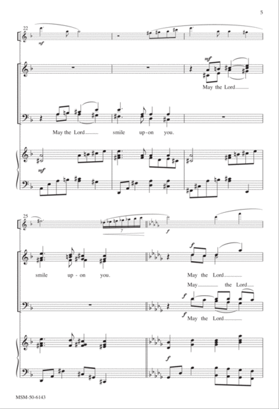 May the Lord Bless You and Keep You 4-Part scores gallery preview page 4