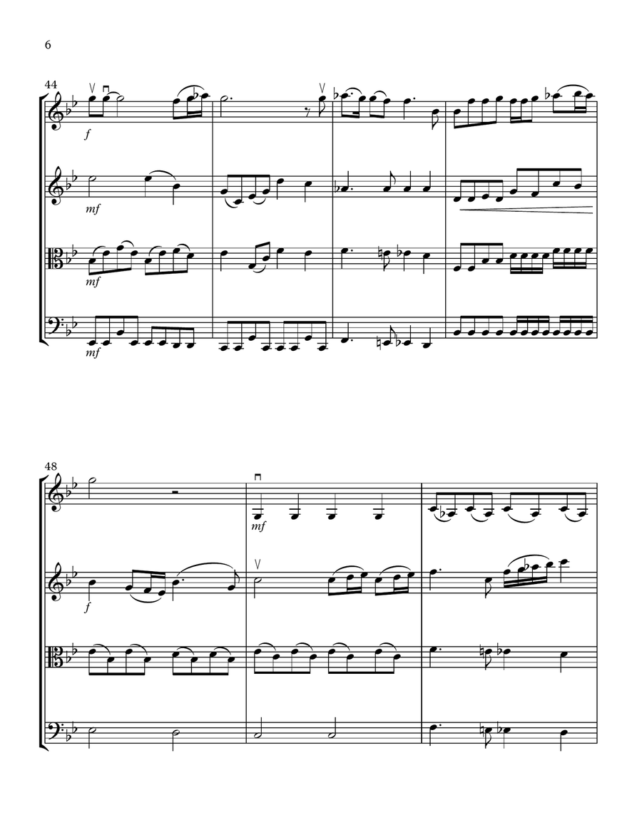 Bohemian Rhapsody String Quartet scores gallery preview page 6