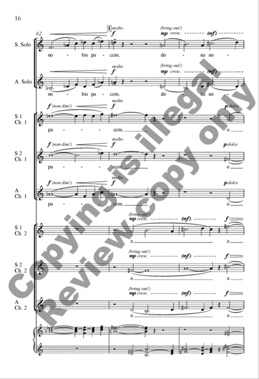 Dona nobis pacem SSA scores gallery preview page 35