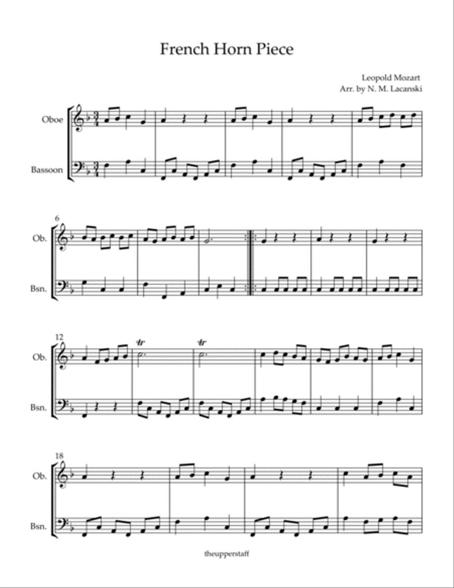 French Horn Piece French Horn Piece Woodwind Duet scores gallery preview page 2