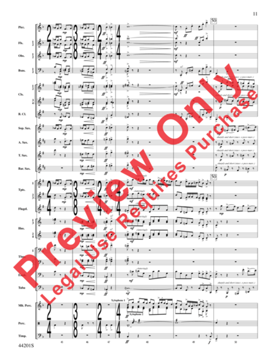 Handel in the Strand Concert Band scores gallery preview page 12