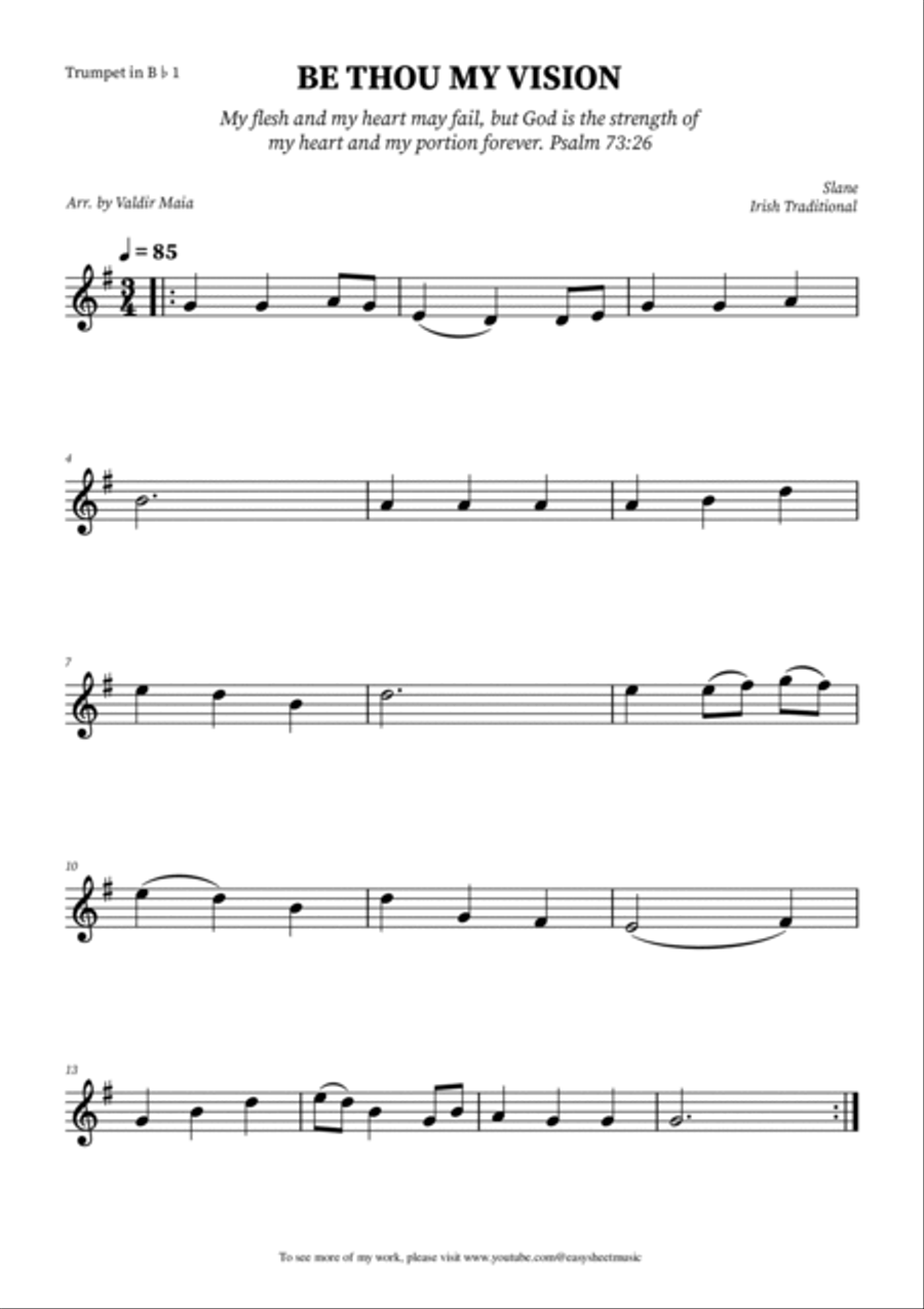 Be Thou My Vision - Brass Quartet (Optional Piano Accompaniment) Brass Quartet scores gallery preview page 3