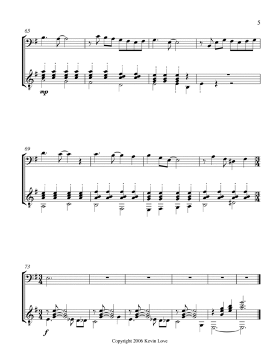 A Love Song for Cello and Guitar - Score and Parts String Duet scores gallery preview page 5