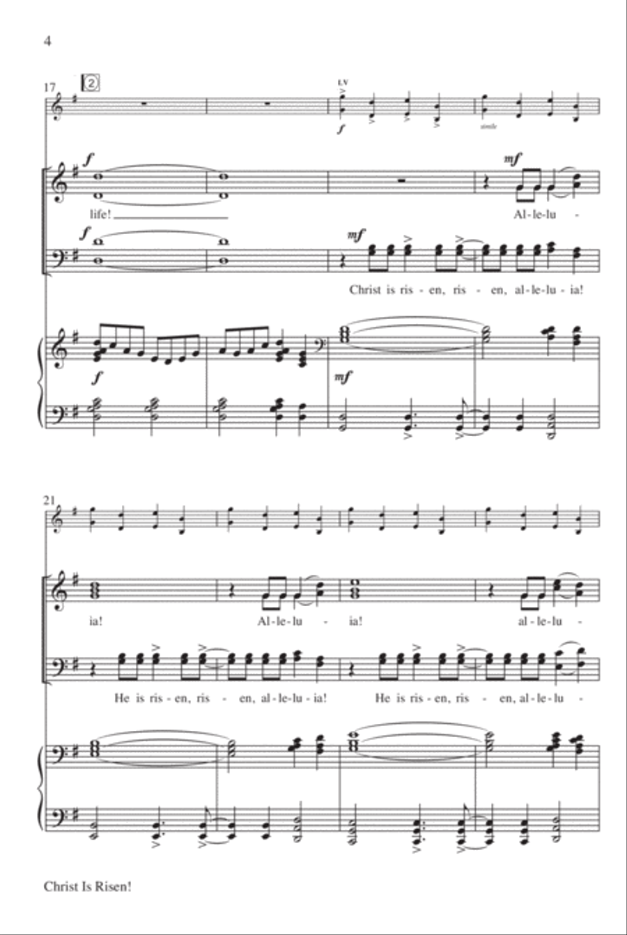 Christ Is Risen! Christ Is Risen! 4-Part scores gallery preview page 5