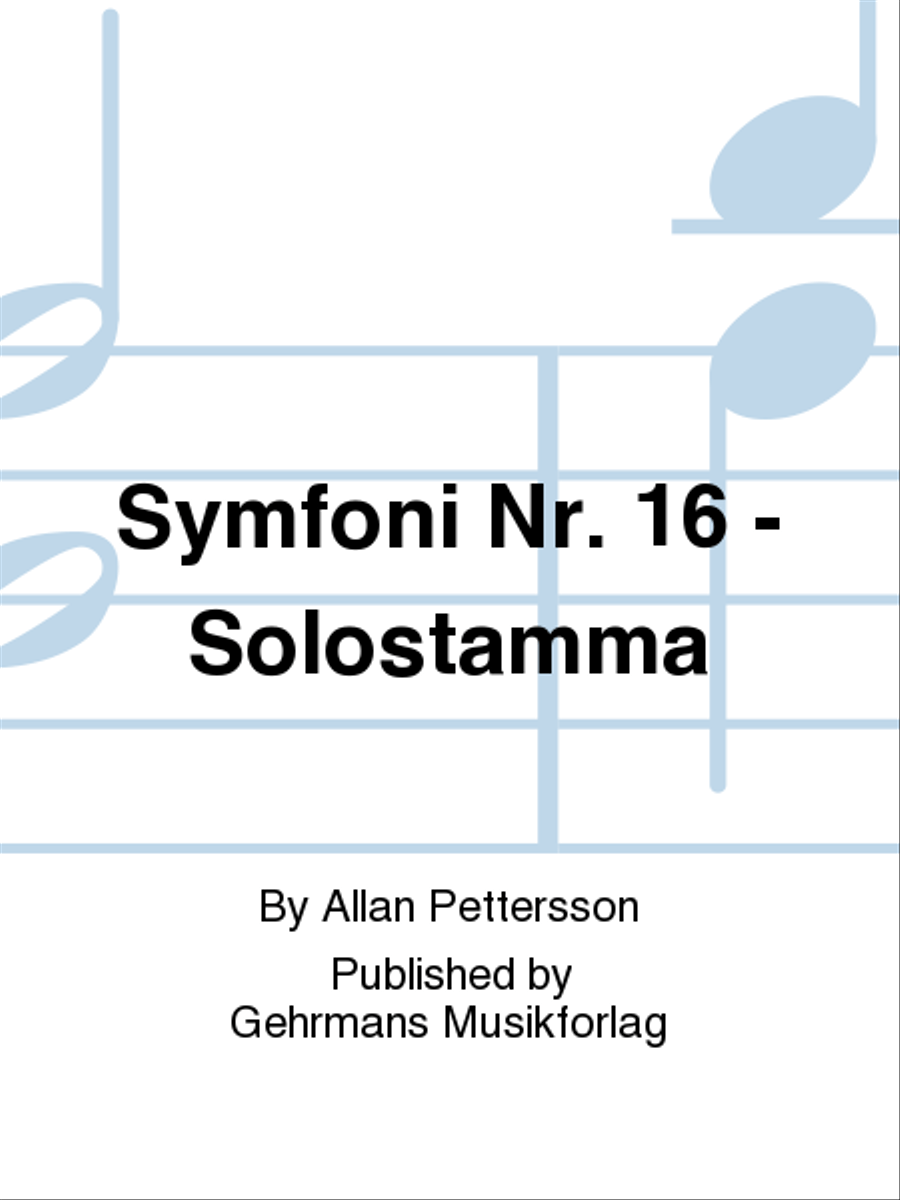 Symfoni Nr. 16 - Solostamma Orchestra scores gallery preview page 1