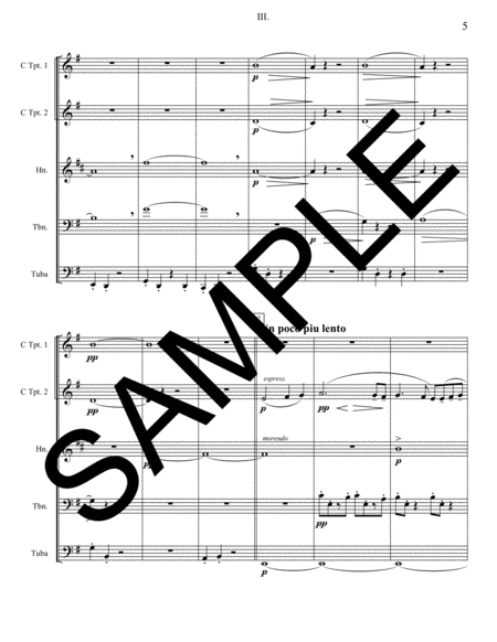 Symphony No. 4 - 3rd Movement for Brass Quintet image number null
