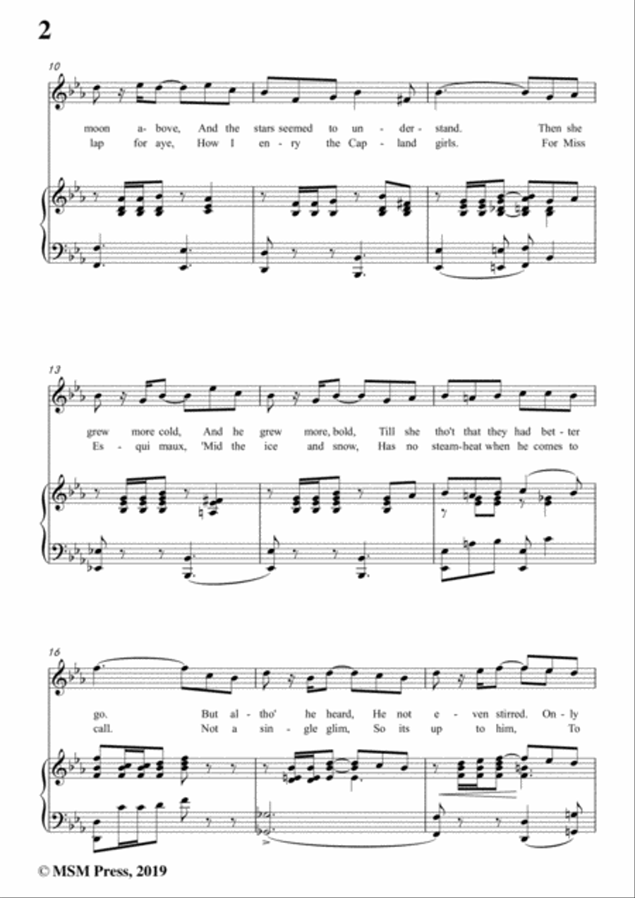 Karl Hoschna-Cuddle Up A Little Closer,Lovey Mine,in E flat Major,for Voice&Pno Voice scores gallery preview page 4